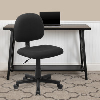 Flash Furniture Mid-Back Ergonomic Black Fabric Task Chair BT-660-BK-GG